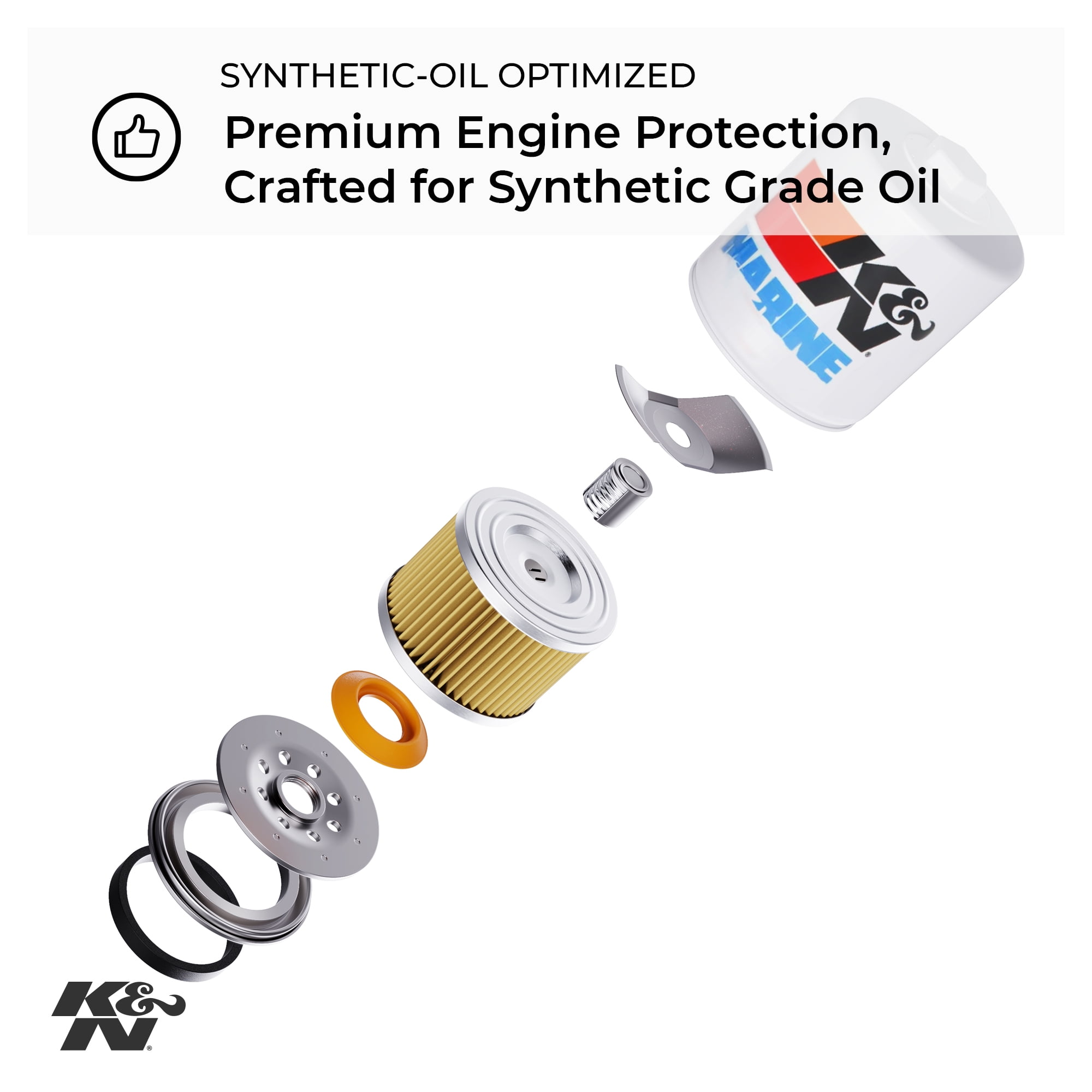 K&N Marine Oil Filter: High Performance, Premium, Designed to Protect Your Engine: Fits Select Mercruiser, Outboard Marine, Volvo Penta, Indmar, Daytona, and Crusader Engines, HM-3003