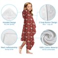 thumbnail image 7 of Red Christmas Tree Pattern Hooded Bath Towel，60"x35" for Ages 3 To 12 Kids, Quick Dry Lightweight Soft Microfiber Hood Beach Towel Cover Up for Kids, 7 of 7