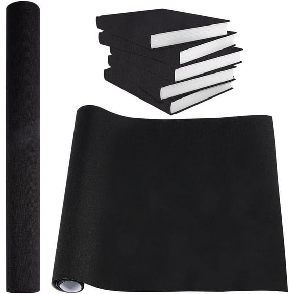 47x15.7 Inch Book Binding Cloth Linen Bookcover Fabric Surface Book Cloth for Book Binding Black Upholstery Fabric for Book Protection DIY Crafts Scrapbooking