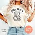 thumbnail image 3 of Good Vibes Butterfly T-Shirt – “Dreams Are Closer” Positive Quote Graphic Tee for Women, 3 of 7