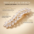 thumbnail image 5 of MIALLO Luxury Marquise Cubic Zirconia Hair Barrette, Sparkly Crystal Leaf Hair Clip for Wedding, Party, Daily Wear, Perfect Gift for Women, 5 of 8