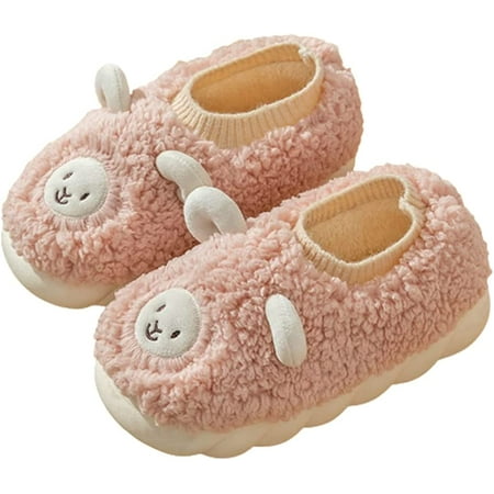 

PIKADINGNIS Cute Furry Sheep Slippers for Women Men Fluffy Faux Fur Plush Lining Warm Soft Winter Wrap Heel House Shoes Indoor Outdoor