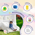 thumbnail image 2 of White Bounce House with Blower, Inflatable Bouncer Castle with Slide for Kids/Toddler Indoor/Outdoor Parties, 2 of 6