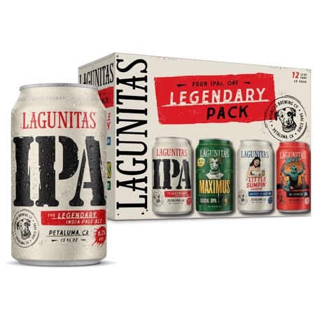 Lagunitas Legendary IPA Variety Craft Beer, 12 pack, 12 fl. oz. Cans, 6.2%-9% Alcohol by Volume