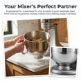 thumbnail image 2 of Stainless Steel Mixer bowl Fit for KitchenAid Artisan&Classic Series 4.5-5 QT Tilt-Head Mixer, 5 Quart Mixing Bowl with Handle., 2 of 10