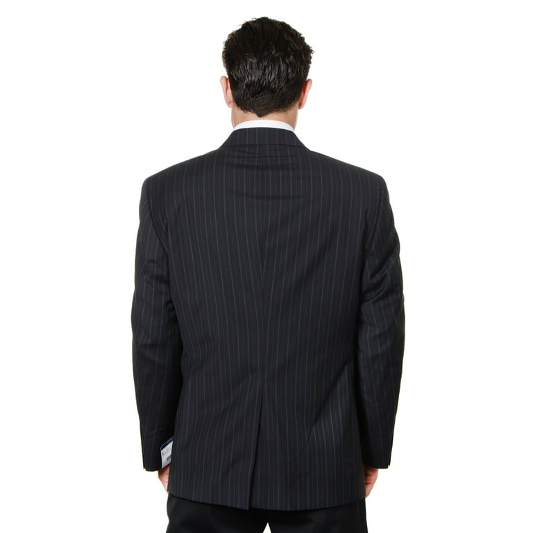 Austin Reed Mens Pure Wool Striped Suit Separate Coat 48 XL Black