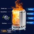 thumbnail image 3 of Chimenea de sobremesa HGD sin humo para exteriores con bolsa de transporte plateada, 3 of 9