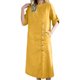 thumbnail image 2 of Largo Vestido de Verano Fluido con Botones, Ropa de Color Sólido, Longitud de Rodilla, Vestido Fluido Suelto para Mujeres con Bolsillos, 2 of 9