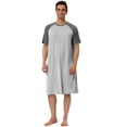 thumbnail image 1 of Camisón para Hombre Lars Amadeus Mangas Raglán Gris M, 1 of 6