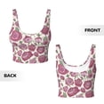thumbnail image 3 of Sikiie Rose Flowers Print Strappy Sports Bra for Women Padded Push Up Sports Bra Athletic Running Sports Bra Workout Bra Yoga Bra, 3 of 5
