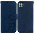 thumbnail image 2 of Compatible with Samsung Galaxy A22 5G Embossed Cute Tiger Flip Folio Wallet Case Card Pocket Holder Cover, 2 of 5