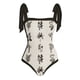 thumbnail image 1 of Traje de baño de playa Mujer con cordones y vestido para deportes acuáticos (2XL) Negro 2 piezas Wdftyju Para Estrenar, 1 of 4