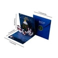 thumbnail image 3 of Christmas Cards 4.3X4.3Inch Small Up Card with Envelopes Stickers 3D Cute Holiday Greeting Cards Santa Snowman Reindeer Xmas Tree Christmas Cards for Kids丨C, 3 of 9