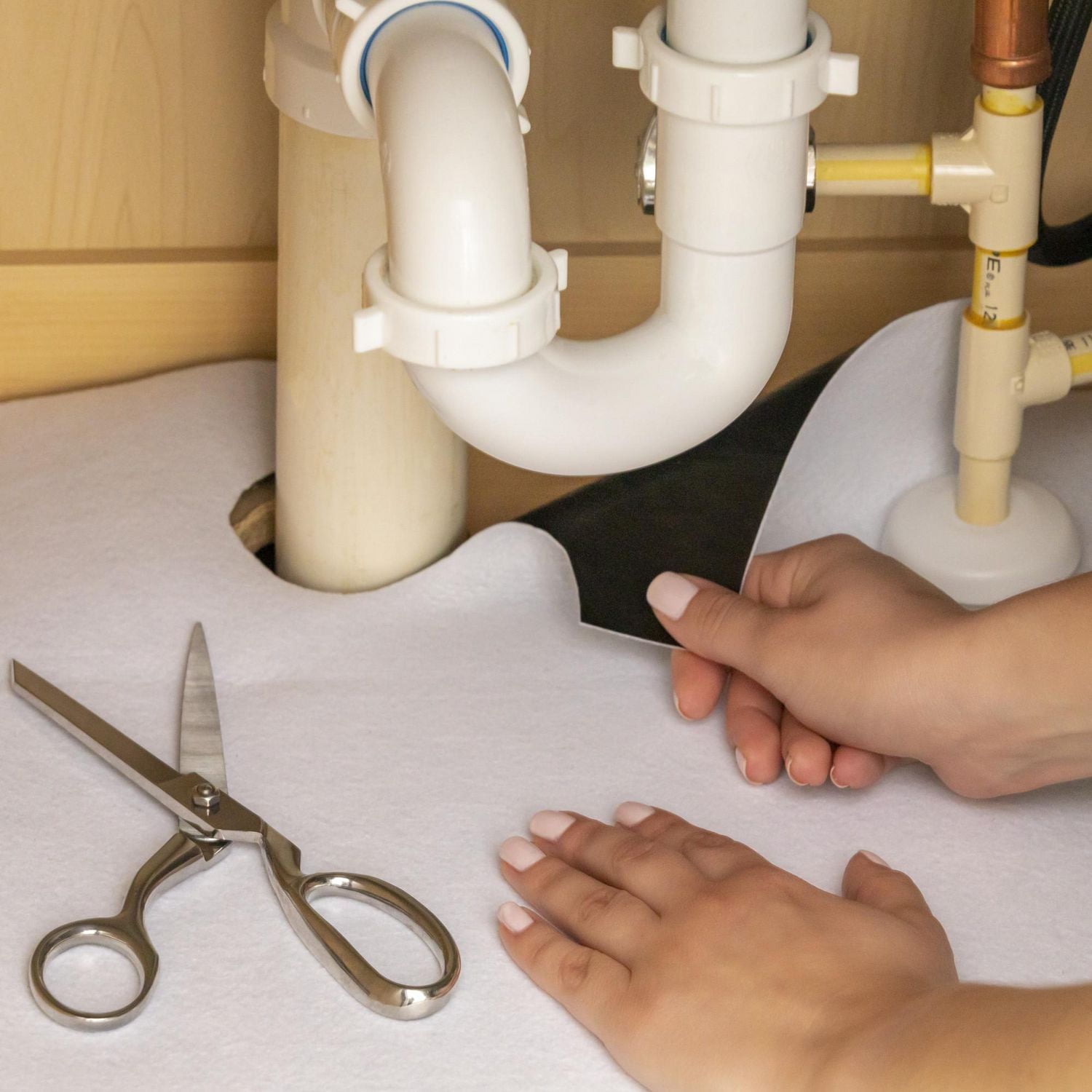 EasyLiner Absorbent Under-the-Sink Liner, White, 24 in. x 4 ft.