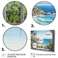 thumbnail image 3 of Designart "Tropical Seaside Serenity I" Coastal Framed Wall Art Decor - Coastal Blue Coastal Windows Living Room Framed Canvas Art, 3 of 6