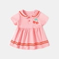 thumbnail image 6 of Curuila Child Toddler Girls School Dress Short Sleeve Fruit Print Crew Neck Summer Comfortable Dresses Size 2-3 Years, 6 of 7