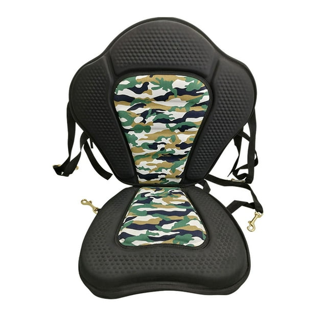 Shengyu Siège Rembourré pour Kayak Siège de Bateau pour Planche à Pagaie Durable Camouflage Sangles Réglables Sièges de Pagaie Vert Camouflage Vert 73x49x6cm