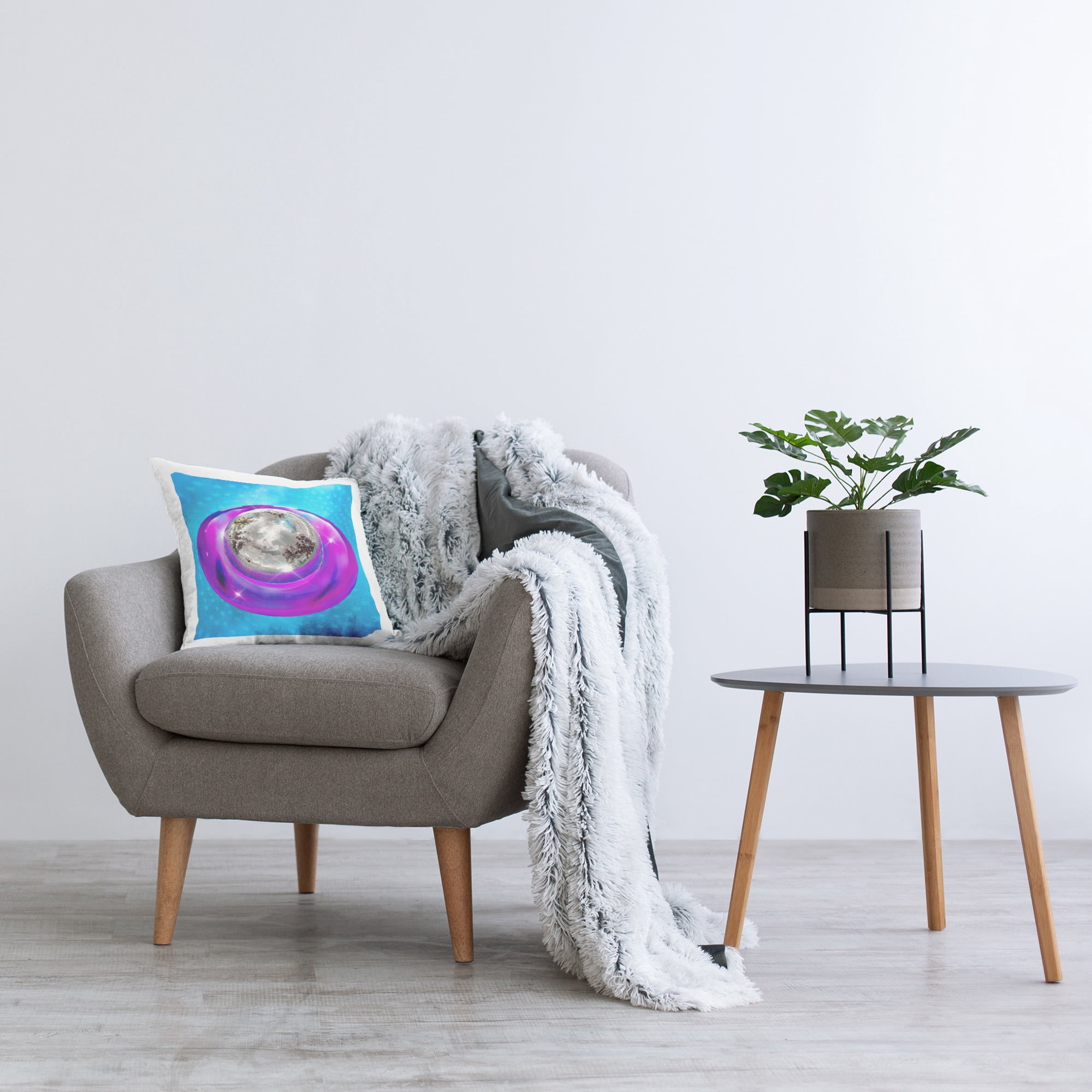 Stupell Industries Disco Ball Pool Ring Decorative Printed Throw Pillow Design by Ziwei Li