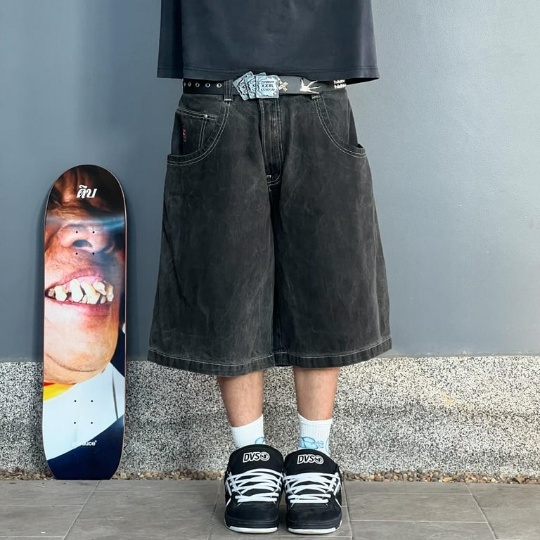 Y2K New Hip Hop Baggy Jeans Retro Pattern Summer Denim