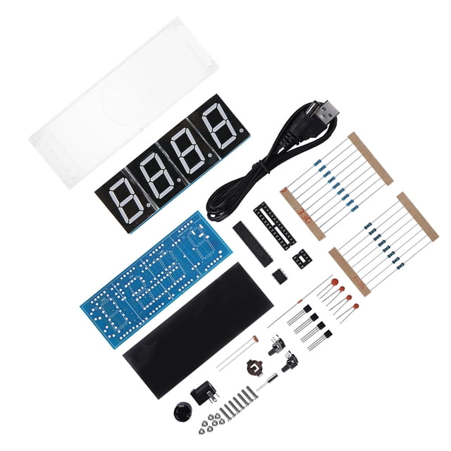 Equipo del Reloj Electrónico de Diy de 4 Dígitos, Reloj LED DE DIY DIGITAL DESPERTADORES DEL EQUIPO DEL RELOJ DE DIY LED DIGITAL DE 4 DIGITOS