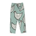 thumbnail image 4 of Balery Hand Drawn Chickens print Women's Pajama Pants,Ultra Lightweight Pjs,Lounge Pant-X-Large, 4 of 9