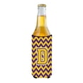 thumbnail image 2 of Carolines Treasures CJ1041-DMUK Letter D Chevron Purple and Gold Ultra Beverage Insulators for slim cans  Slim Can, 2 of 3