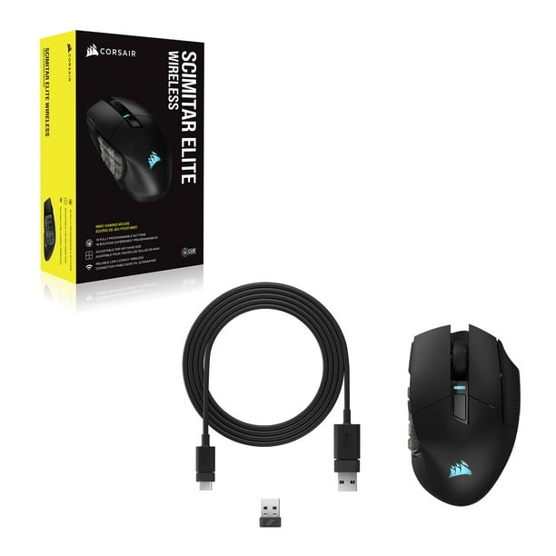 CORSAIR Scimitar Elite - Mouse - optical - 16 buttons - wired