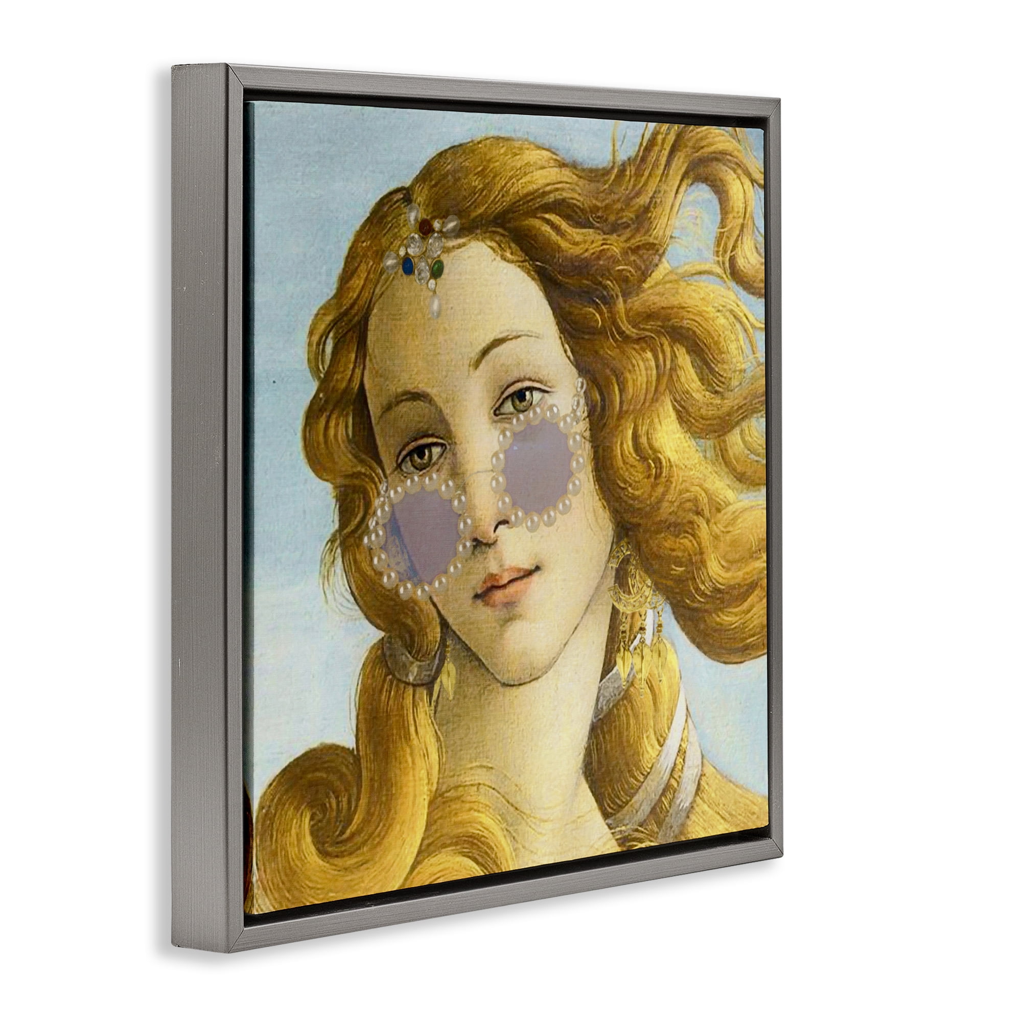 Stupell Industries Modern Day Venus Shades Gray Framed Floater Canvas Wall Art, design by Grotto Studios