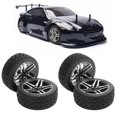 thumbnail image 3 of Pneus RC, Roues RC Haute Adhérence Pneu en Caoutchouc Roue en Aluminium Stable Concavo Texture Convexe Eco Friendly pour 1/10 RC Crawler Noir, Violet, Bleu, Rouge, Or, 3 of 7
