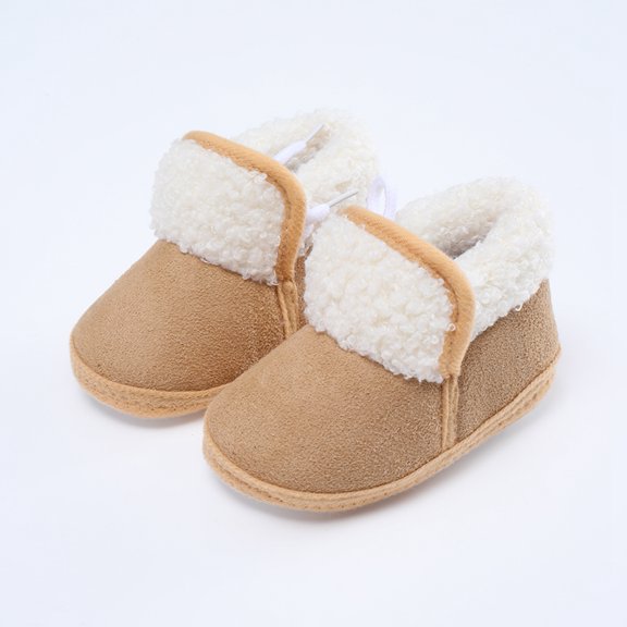 Baby Solid Color Cotton Shoes Soft Soled Toddler Snow Boots