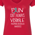 thumbnail image 4 of Inktastic Trigeminal Neuralgia Awareness Pain Isn't Always Visible Women's V-Neck T-Shirt, 4 of 5
