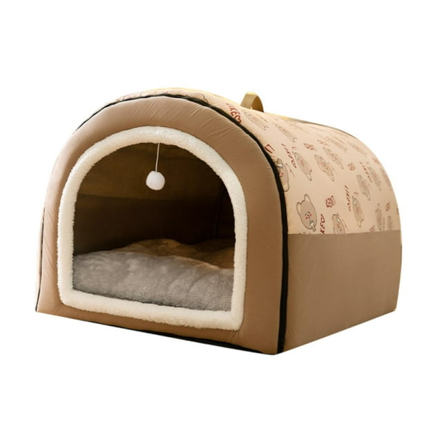 Casa para perros, tienda para perros, refugio para mascotas, nido suave y cálido, cama para perrera para suelo al aire libre, invierno
