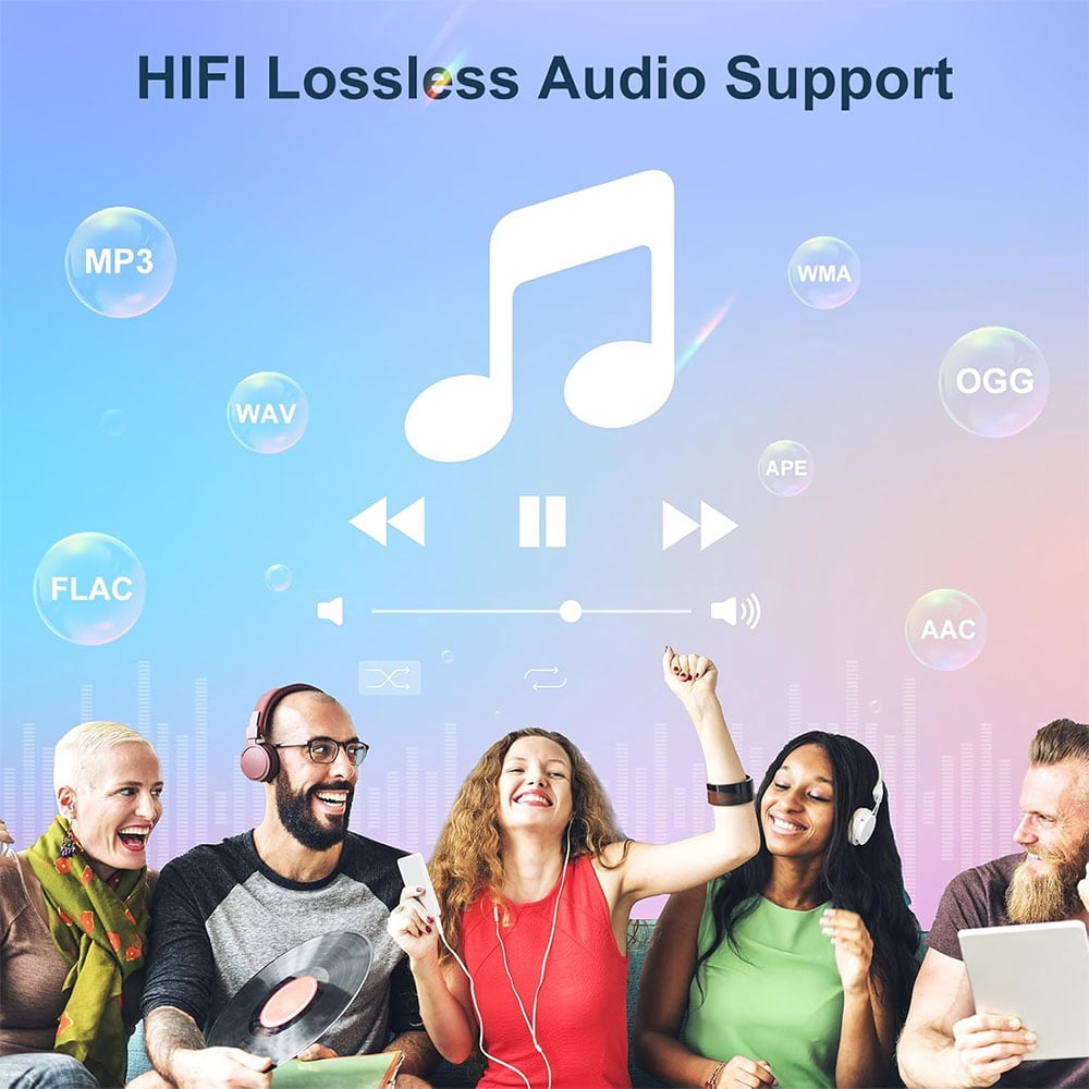 MECHEN H1 Pro MP3 Player with Bluetooth and Wifi, 4" Full Touch Screen Music Player with Spotify, Deezer, Audible, Browser, Up to 512GB