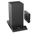 thumbnail image 3 of All-in-One Cooling Charging Stand for Xbox Series X (XSX) Console - Dual Controller Charger, Headphone Hanger, Game Card Storage Rack, Smart Xbox Gaming Accessory for Organized Setup, 3 of 8