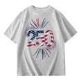 thumbnail image 4 of FYDUU T-Shirts Filles 4 Juillet T-Shirts Été T-Shirts Oversize T-Shirts Graphiques Jour de l'Indépendance T-Shirts Col Rond Manches Courtes T-Shirts Décontractés Hauts Polyvalents, 4 of 4