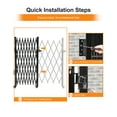 thumbnail image 5 of Single Foldable Security Gate Aluminum Expandable Fence Portable Safety Barrier with Casters Retractable Driveway Gates 360°RollingBarric adeGate MobileBarric adeSafety Barrier Black, 5 of 8