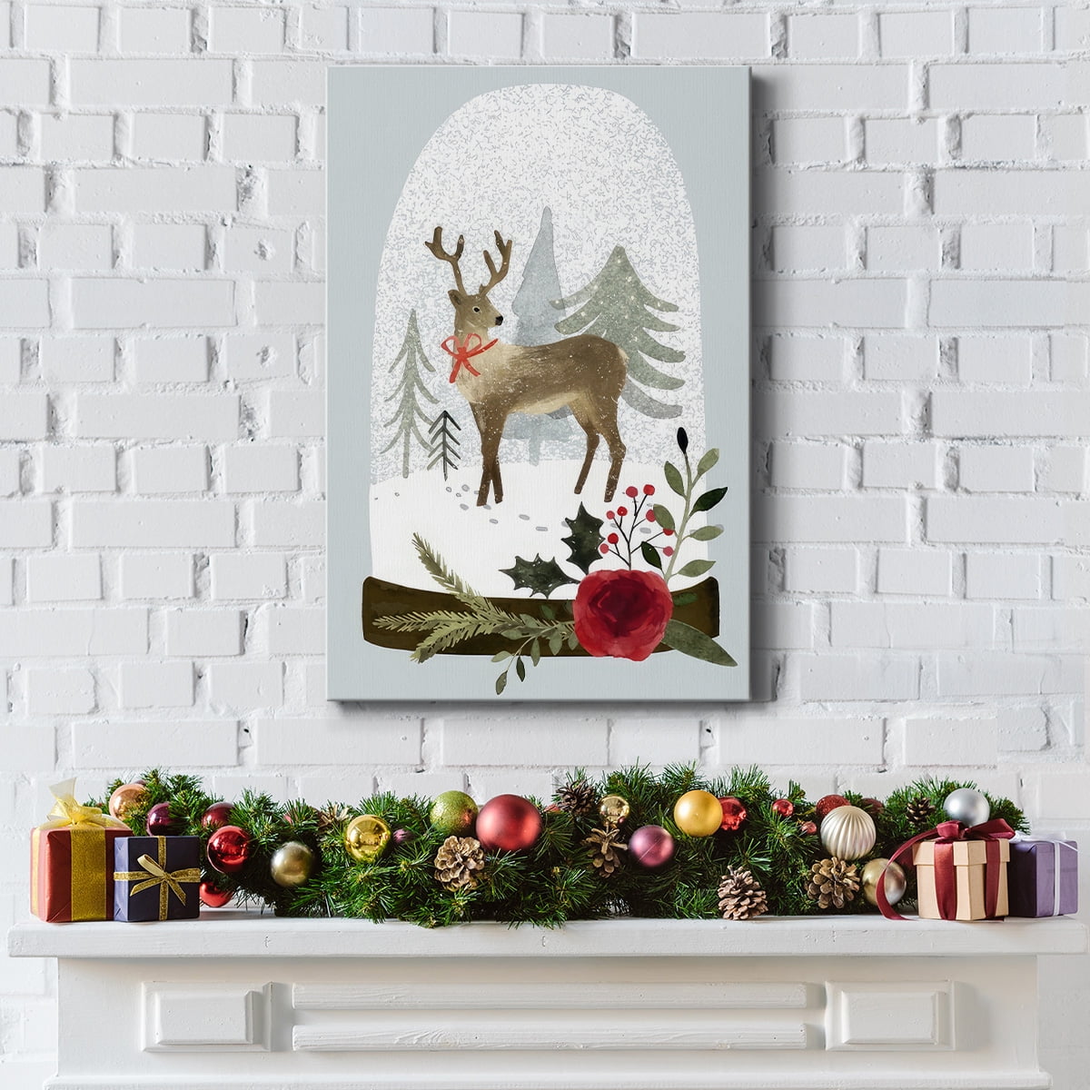 Snow Globe Village Collection B- Gallery Wrapped Canvas