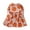 Orange, variant on Little Pumpkin Skeleton Bat Ghost Girls Dress Cute Cartoon Pumpkin Print Long Sleeve Crewneck Party Kids Clothing Orange Size 6-7T