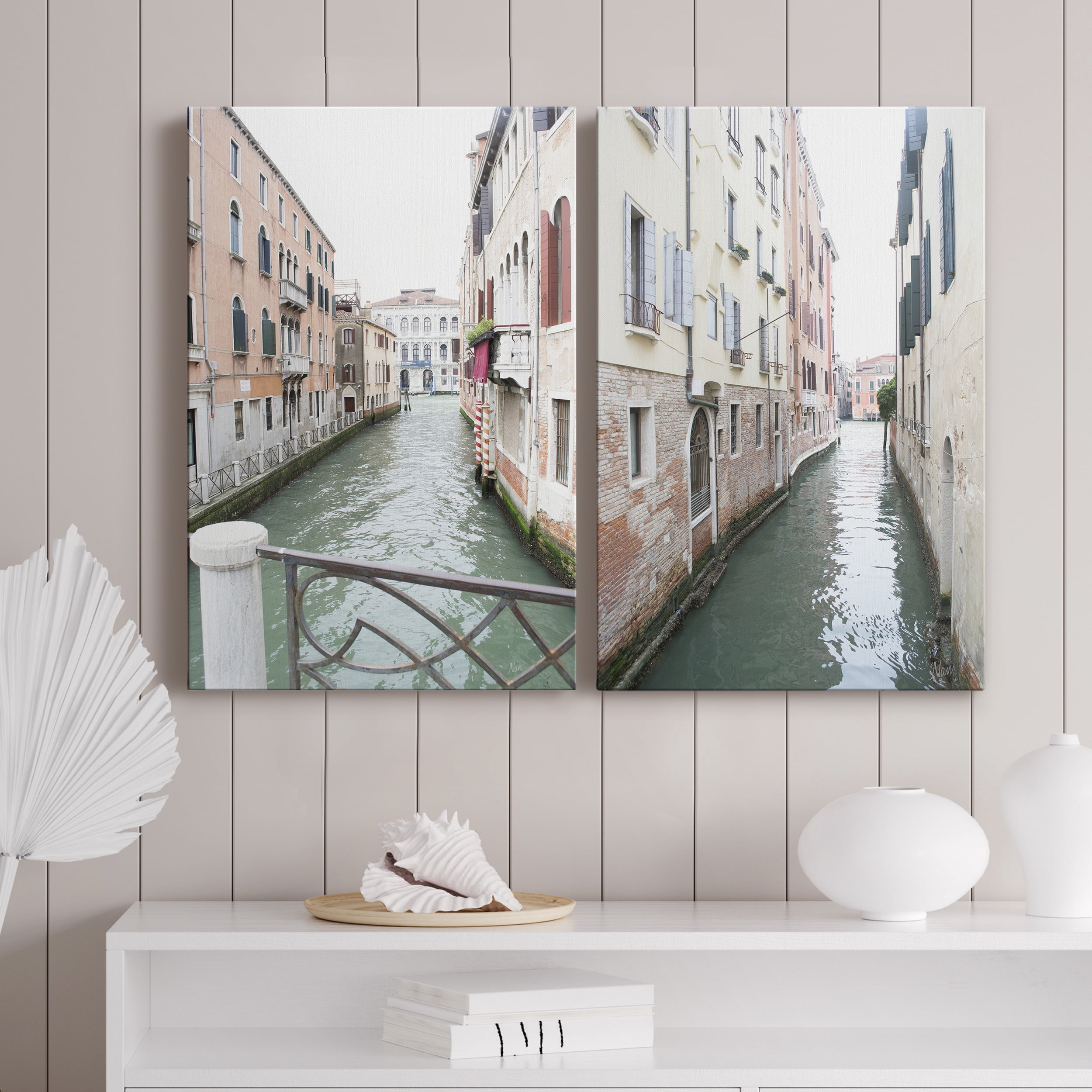 Venice Canal I Premium Gallery Wrapped Canvas - Ready to Hang - Set of 2 - 8 x 12 Each
