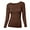 Brown, variant on LAVRA Women's Soft Casual Crew Neck Long Sleeve Shirt