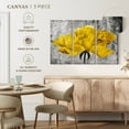 thumbnail image 5 of Elephant Stock Yellow Peony Petals Wall Art - Horizontal Multi Panel Canvas - Living Room Wall Decor - Floral And Botanical Multi Panel - Yellow And Gray Decor - 33" x 20", 5 of 8