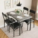 thumbnail image 5 of Yeshouse Mesa de cocina con sillas, mesa de comedor para 4, mesa de comedor Rectangular de Metal y madera con 4 sillas tapizadas, 5 of 7