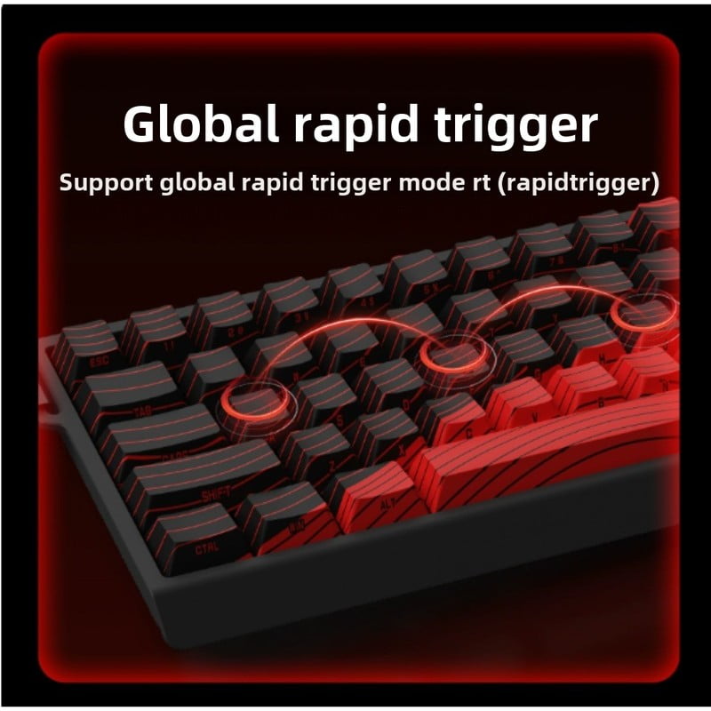 MADLIONS MAD 60/68HE Gaming Magnetic Switch Keyboard 61/68 Key Wired Custom Web Drive Return RT Adjustable Keystroke HotSwap