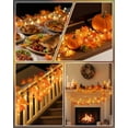 thumbnail image 4 of Guirnalda decorativa de otoño Luditek con hojas de otoño con luces LED de 24.6 pies, 4 of 7