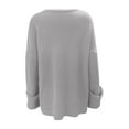 thumbnail image 6 of larppty Sweaters for Women 2025 Fall Long Sleeve Casual Loose Fit Knitted Basic Pullover Sweater Tops (Light Gray, L), 6 of 7