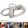 thumbnail image 3 of Easy To Carry Stainless Steel Snap Hook, Fixed Snap Hook, Primary Color Small And Compact For Outdoor Hiking 96MM, 3 of 8