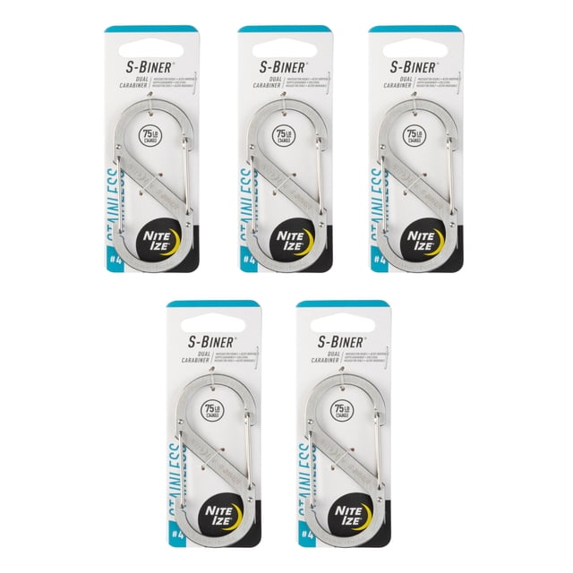 Mosquetón doble de acero inoxidable Carabiner Nite Ize S-Biner