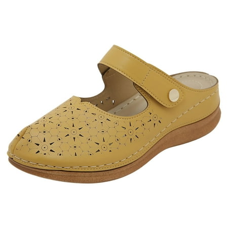 

RUICUW Women Shoes Thick Soled Wedge Sandals Fashionable Foot Enclosed Bohemian Beach Sandals