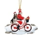 thumbnail image 2 of Santa Claus Christmas Pendant Acrylic Puppy Doll Bicycle Christmas Tree Hanging Suit, 2 of 6