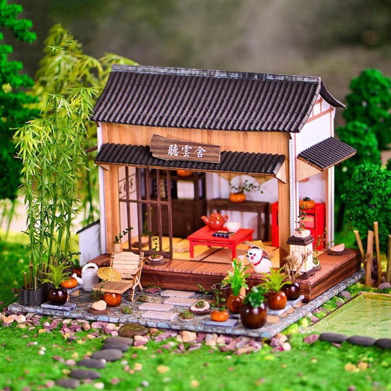 Kisoy DIY Dollhouse Miniature Kit – Secret Jungle Theme, Handmade Model For Teens & Adults